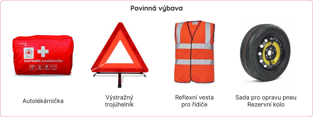 povinná výbava v autě infografika
