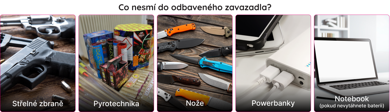 infografika co nesmí do odbaveného zavazadla