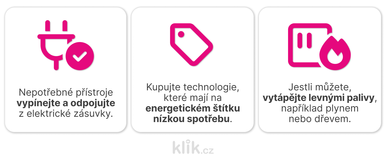 Tipy na šetření spotřeby energii